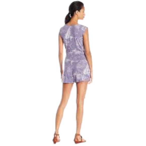 RVCA Later Dude Purple Acid Ocean Wash Panel V-Neck Romper - Picture 10 of 11